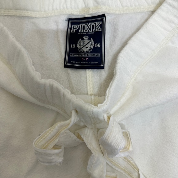 VICTORIA’S SECRET PINK HTF VINTAGE OLD SCHOOL LOVE PINK WHITE LOGO SWEATPANTS S - Picture 11 of 11